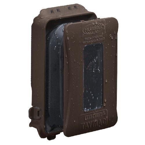 RACO® ML500Z 16-in-1 Configuration Extra Duty Expandable Flat Non-Metallic Weatherproof While-In-Use Cover, 5.73 in L x 3.61 in W x 1 to 3-1/2 in D, GFCI Device Cover, Neoprene Rubber/Polycarbonate