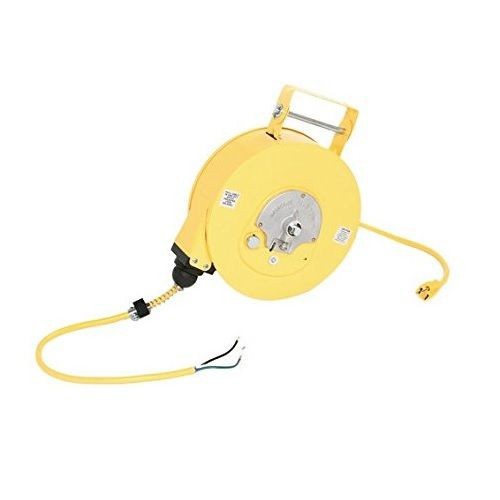 Woodhead® 945-3 130090 Cord Reel With Flying Lead, 120 VAC, 6 A, 35 ft L Cord, 16 AWG Conductor