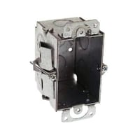 RACO® 506 Gangable Switch Box, Steel, 12.5 cu-in Capacity, 1 Gangs, 1 Outlets, 4 Knockouts, 2.75 in H x 4.22 in W x 2.5 in D