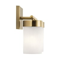 55111BNBKichler® 55111BNB Ciona™ Art Deco Style Non-Dimmable Vanity Light Fixture, (2) A19 Incandescent Lamp, 100 W Fixture, 120 V, Brushed Natural Brass Housing