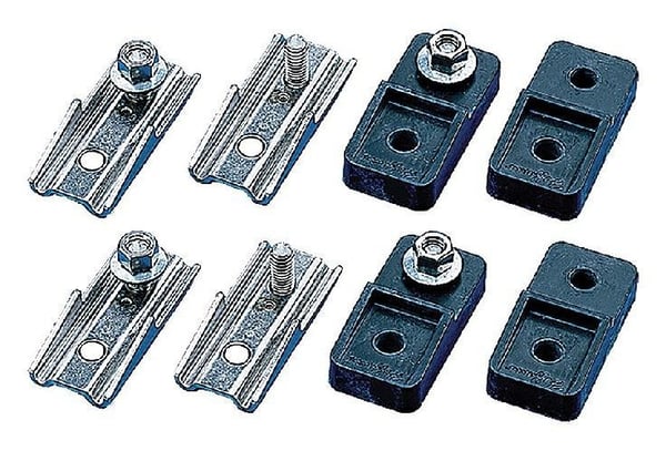 nVent HOFFMAN Mounting Foot Kit, Made in USA, Stainless Steel, Large Enclosures, 20 Inch, 4X, 4/Pack