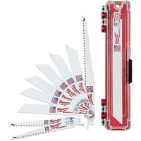 49-22-1110Milwaukee® SAWZALL® 49-22-1110 Saw Blade Set, 10 Pieces, 18 TPI, 1/2 in Universal Tang, For Use With Reciprocating Saw, Bi-Metal