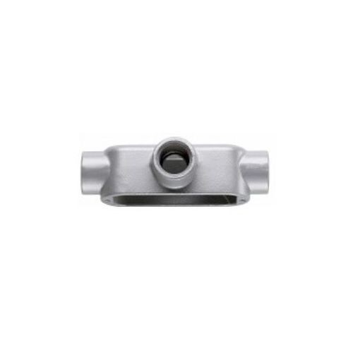 Crouse-Hinds Condulet® T200M Type T Conduit Outlet Body, 2 in Hub, 5 Form, 76 cu-in Capacity, Malleable Iron, Aluminum Acrylic Painted/Electro-Galvanized