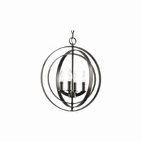 P3827-20Progress Lighting® P3827-20 Equinox Pendant Light, (4) B10 Incandescent Lamp, 120 VAC, Antique Bronze/Brown Painted Housing