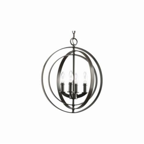 P3827-20Progress Lighting® P3827-20 Equinox Pendant Light, (4) B10 Incandescent Lamp, 120 VAC, Antique Bronze/Brown Painted Housing