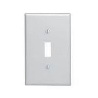 Leviton® 80501 Midway Size Traditional Wallplate, 1 Gang, 4-7/8 in H x 3-1/8 in W, Thermoset, Brown