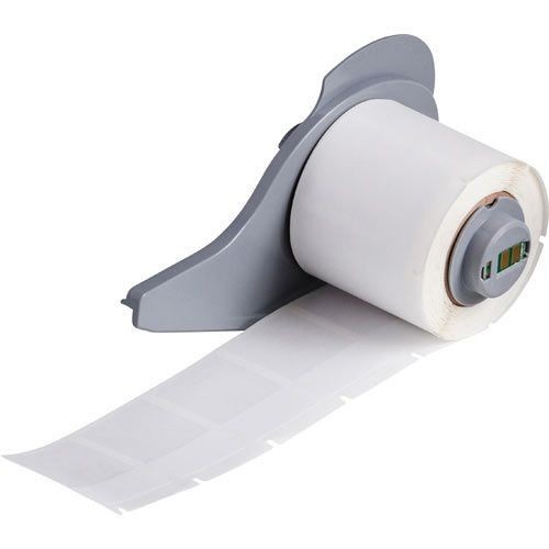 Brady® M71-31-427 Thermal Transfer Label, 1-1/2 in L x 1 in W, Colored Write-On Area, White, Vinyl