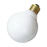 A3640SATCO® A3640 Decorative Dimmable Globe Incandescent Lamp, 25 W, E26 Medium Incandescent Lamp, G25 Shape, 160 Lumens Initial