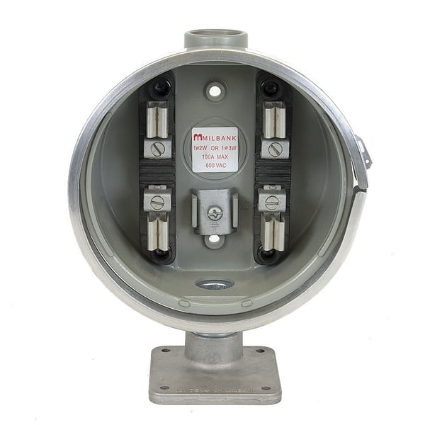 K4800-01Milbank® K4800-01 Read Meter Kit, 600 VAC, 100 A, 1-Phase, 60 Hz, For Use With Meter Sockets, Galvanized Steel