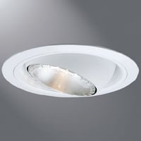 Halo AIR-TITE® 420W H7 E26 Round Lighting Trim, 6 in ID x 7-1/4 in OD, BR30/PAR30L LED Lamp, For Use With H7 Downlight Fixture, Metal/Plastic