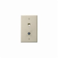 40259-TLeviton® 40259-T Modular Screw Terminal Standard Telephone Wall Jack, 1 Gang, 2-3/4 in W, Plastic, Flush Mount