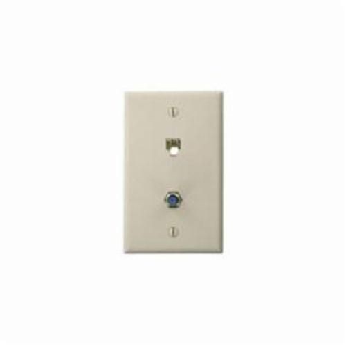40259-TLeviton® 40259-T Modular Screw Terminal Standard Telephone Wall Jack, 1 Gang, 2-3/4 in W, Plastic, Flush Mount