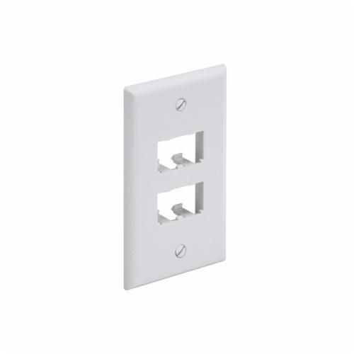 CFP4IWPanduit® Mini-Com® PanNet® CFP4IW Classic Series Flat Vertical Faceplate, 1 Gangs, 4 Ports, Mini-Com® Module, Flush Mount, ABS