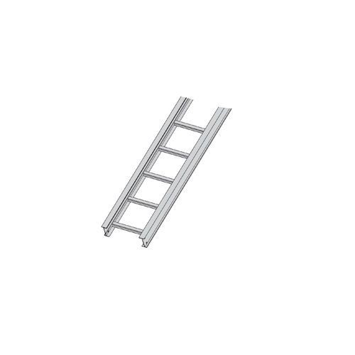 B-Line 24A09-24-144 24A Series II Straight Section Cable Tray, 3 in D Loading, 487 ft-lb, 12 ft L x 24 in W, 6063-T6 Aluminum