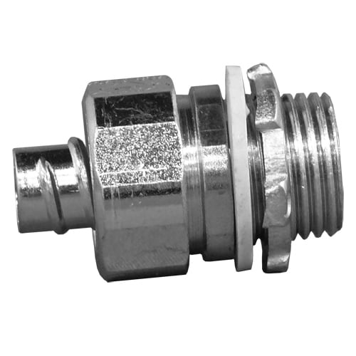 Data-Spec SheetAppleton® 4QS-50T Liquid Tight Oiltight Raintight Conduit Connector With Insulated Throat, 1/2 in Trade, Straight, Steel, Zinc Electroplated