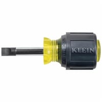 6001Klein® Cushion-Grip® 600-1 Screwdriver, 5/16 in Cabinet Point, Steel Shank, 3-7/16 in OAL, Rubber Handle, Polished Chrome, ANSI/ASME Specified
