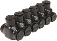 PBTD-4-500ILSCO® NIMBUS® PBTD-6-4 Type PBTD 2-Sided Entry 6-Port Dual Rated Insulated Multi-Tap Connector, Aluminum/Copper Conductor, Aluminum
