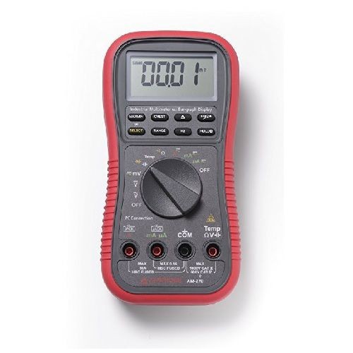Amprobe® VolTect™ AM-270 Industrial Digital Multimeter, 1000 VDC/VAC, 10A, 50 MOhm, 1000 VAC/VDC, 10 A, 50 MOhm