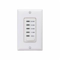 EI200WIntermatic® EI200W Auto Shut-Off In-Wall Electronic Countdown Timer, 5/10/15/30 min Setting, 120 VAC, 1/2 hp, 1NO/SPST Contact, 1 Poles
