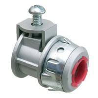 Arlington Saddlegrip® SNAP-TITE® SG38AST Straight Cable Connector With Insulated Throat, 3/8 in Trade, 1/2 in Knockout, 0.405 to 0.612 in Cable Openings, Die Cast Zinc