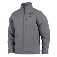 204G-21SMilwaukee® 204G-21S M12™ TOUGHSHELL™ Heated Jacket, S, Gray, TOUGHSHELL™ Stretch Polyester Outer/Brushed Tricot Inner, Resists: Wind/Water
