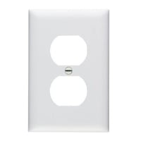 Pass & Seymour® TradeMaster® TP8-W Standard Receptacle Wallplate, 1 Gang, 4.7 in, Thermoplastic, White