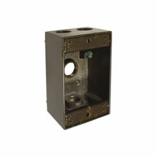 5321-2BELL® 5321-2 Weatherproof Outlet Box With Lug, Die Cast Aluminum, 18.3 cu-in, 1 Gang, 4 Outlets