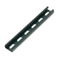 B-Line B54SH-120GRN Single Slotted Metal Framing Channel, 1-1/8 in L x 9/16 in W Slots, 2 in Slot Spacing, 14 ga THK, 120 in L