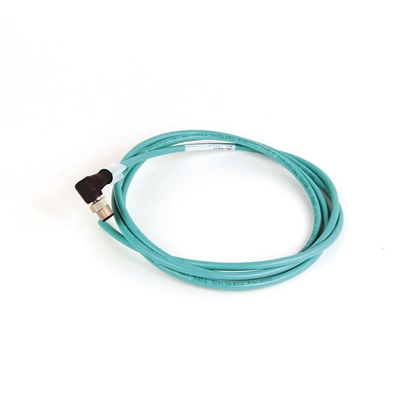 1585D-E4TBDE-10Allen-Bradley 1585D-E4TBDE-10 1585 Ethernet Cables Cat5e, 100BASE-TX, 100 Mbit/s, 4 Conductors, M12, Right Angle Male, Standard, M12, Right Angle Male, Teal Robotic TPE, 4 Conductor, Teal TPE, Flex Rated