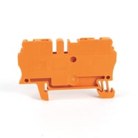 1492-L3-ORAllen-Bradley 1492-L3-OR Spring Clamp Terminal Block, One-Circuit Feed-Through Block, 2.5mm² (# 30 AWG - # 12 AWG), Standard Feedthrough, Orange