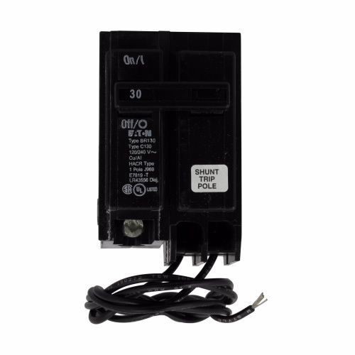 BR120STEATON BR120ST Type BR Circuit Breaker, 120/240 VAC, 20 A, 10 kA Interrupt, 1 Poles, Instantaneous/Long Time/Thermal Magnetic/Shunt Trip