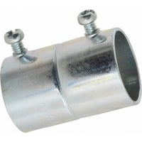 Crouse-Hinds 460 Set Screw Thinwall Concrete Tight Conduit Coupling, 1/2 in, For Use With EMT Conduit, Steel, Zinc Plated