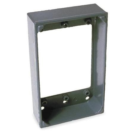 BELL® 5406-0 Weatherproof Extension Ring, 1 Gang, 4-1/2 in L x 2-3/4 in W x 1 in D, Die Cast Aluminum