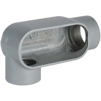 LR67Killark® Duraloy® 7 LR67 Type LR Conduit Body, 2 in Hub, 7 Form, 48 cu-in Capacity, Iron, Tri-Coated