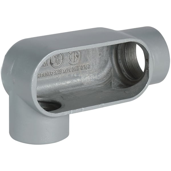 LR67Killark® Duraloy® 7 LR67 Type LR Conduit Body, 2 in Hub, 7 Form, 48 cu-in Capacity, Iron, Tri-Coated