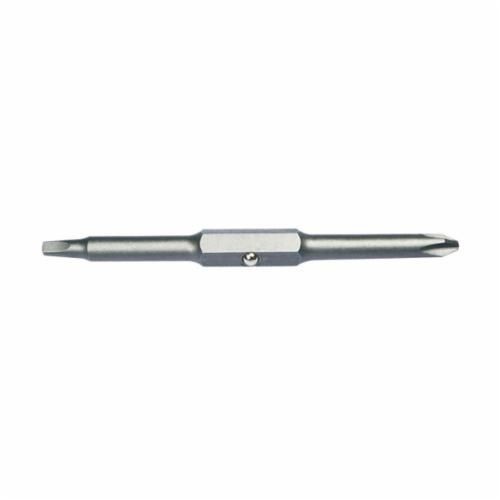32411Klein® 32411 Replacement Bit, #1, 1/4 in, Slotted/Square Recess Tip, Steel