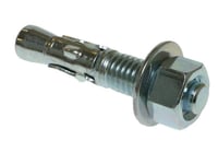 TS3312Metallics TS3312 TS Series Wedge Anchor, 3/8 in Dia, 3-1/2 in OAL, 1-1/8 in L Thread, Steel, Zinc Plated