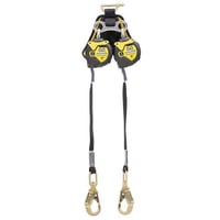 WERNER® R433006LE Bantam Twinleg Web Self Retracting Lifeline, 6 ft L, UHMWPE Webbing, Minimum Breaking Strength 5000 lb