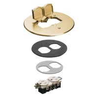 FLB6230MBArlington FLB6230MB Floor Box Cover Kit, 6 in Dia, 5.7 in L x 1/8 in W, Brass/Plastic