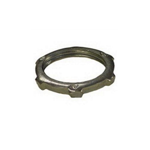 O-Z/Gedney 1-75S Type 1 Conduit Locknut, 3/4 in, For Use With IMC/Rigid Conduit Fittings, Steel, Zinc Plated