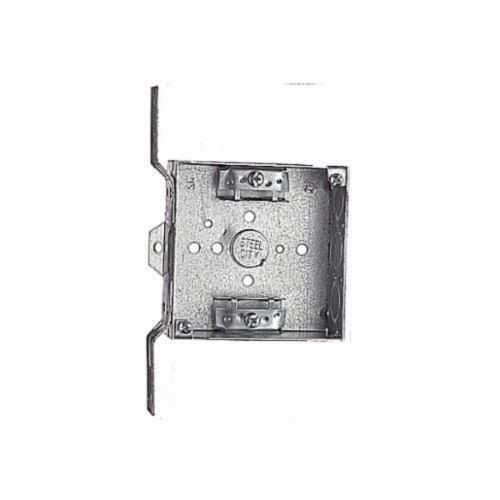 52151-CVXSteel City® 52151-CVX Outlet Box, Steel, 21 cu-in Capacity, 1 Outlets, 11 Knockouts, 4 in H x 4 in W x 1-1/2 in D