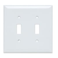 Pass & Seymour® Sierraplex® SPJ2-W Junior Jumbo Wallplate, 2 Gangs, 7 in H x 7 in W, Thermoplastic, White