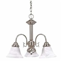60/182SATCO® 60/182 Ballerina Transitional Chandelier, (3) A19 Incandescent Lamp, 120 VAC, Brushed Nickel Housing