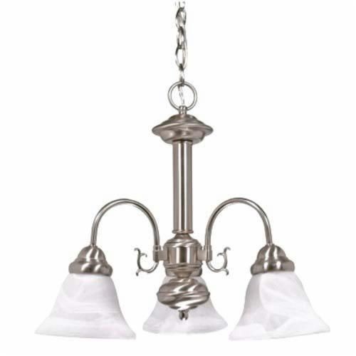 60/182SATCO® 60/182 Ballerina Transitional Chandelier, (3) A19 Incandescent Lamp, 120 VAC, Brushed Nickel Housing