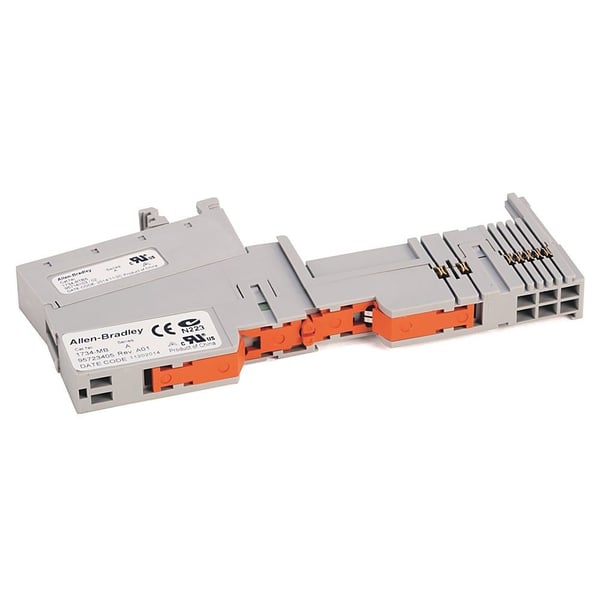 1734-TBSAllen-Bradley 1734-TBS Terminal Base, POINT I/O, Two Piece, 8 Spring-Clamp Terminals, Open Style, DIN Mounted