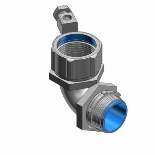 5360GRT&B® 5355GR External Bonding Insulated Grounding Connector, 1-1/4 in Trade, 90 deg, Malleable Iron, Chromate Coated/Electro-Zinc Plated