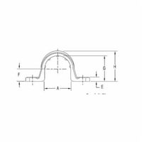 E977NCarlon® E977N Pipe Strap, 4 in, Steel, PVC Coated