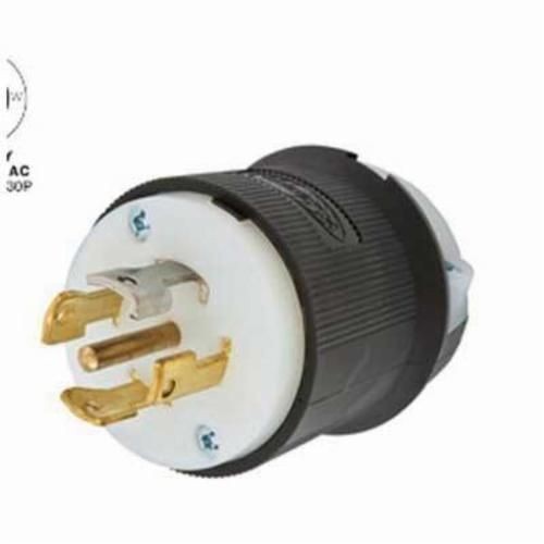 HBL2831Wiring Device-Kellems Twist-Lock® Insulgrip® HBL2831 Grounding Locking Plug, 347/600 VAC, 30 A, 4 Poles, 5 Wires