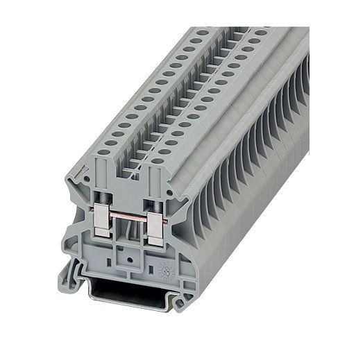 XBUT4Cutler-Hammer XBUT4 XB Series Standard Feed-Thru Terminal Block, 600 VAC, 30 A, 26 to 10 AWG Wire, DIN Rail Mount