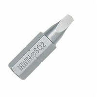 92205Irwin® 92203 1-Piece Insert Bit, #1 Square Recessed Point, 1 in OAL, Industrial Grade S2 Steel